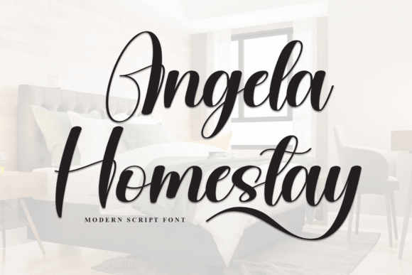 Angela Homestay: A Script Font with Modern Flair
