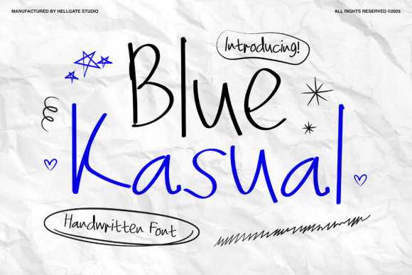 Blue Kasual Handwritten: A Font That Breathes Life Into Your Creations