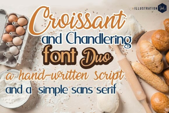 Croissant and Chandlering Duo: A Font for Crafters Who Value Beauty and Function